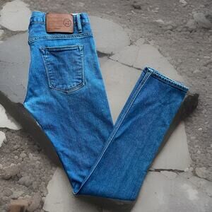Doublewood Project Selvedge Jeans 33 Blue Slim Fit Casual Streetwear New York